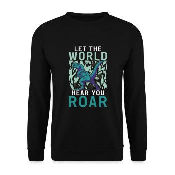 Dinosaurier Geschenk Dino Liebhaber Geschenk - Unisex Pullover - Schwarz - Vorne - Alina (178cm) & Michal (187cm)
