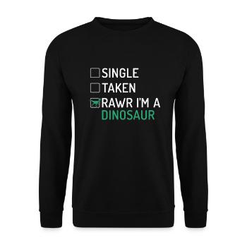 Cadeau de dinosaure Dino Lover Cadeau - Sweat-shirt Unisexe - noir - Devant - Alina (178cm) & Michal (187cm)