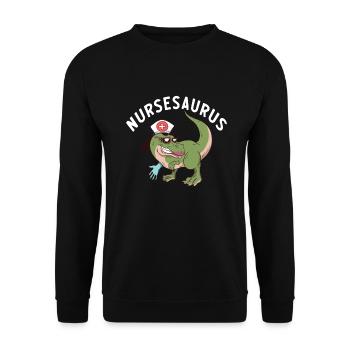 Dinosaurier Geschenk Dino Liebhaber Geschenk - Unisex Pullover - Schwarz - Vorne - Alina (178cm) & Michal (187cm)