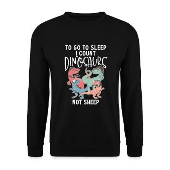 Dinosaurier Geschenk Dino Liebhaber Geschenk - Unisex Pullover - Schwarz - Vorne - Alina (178cm) & Michal (187cm)