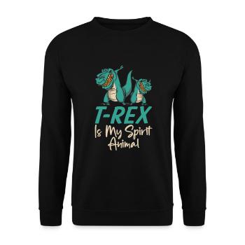 Cadeau de dinosaure Dino Lover Cadeau - Sweat-shirt Unisexe - noir - Devant - Alina (178cm) & Michal (187cm)