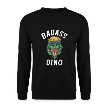 Dinosaurier Geschenk Dino Liebhaber Geschenk - Unisex Pullover - Schwarz - Vorne - Alina (178cm) & Michal (187cm)