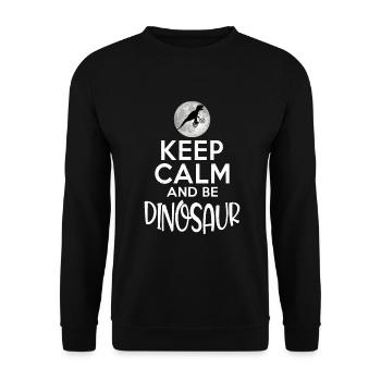 Dinosaurier Geschenk Dino Liebhaber Geschenk - Unisex Pullover - Schwarz - Vorne - Alina (178cm) & Michal (187cm)