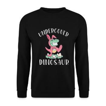 Dinosaurier Geschenk Dino Liebhaber Geschenk - Unisex Pullover - Schwarz - Vorne - Alina (178cm) & Michal (187cm)