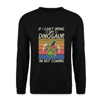Dinosaurier Geschenk Dino Liebhaber Geschenk - Unisex Pullover - Schwarz - Vorne - Alina (178cm) & Michal (187cm)