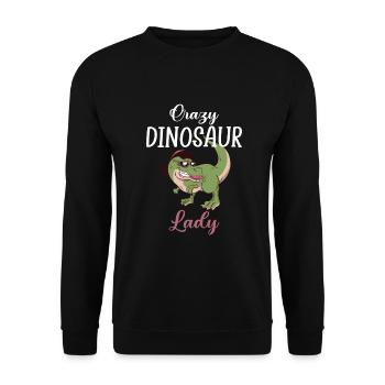 Dinosaurier Geschenk Dino Liebhaber Geschenk - Unisex Pullover - Schwarz - Vorne - Alina (178cm) & Michal (187cm)