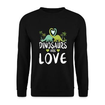 Cadeau de dinosaure Dino Lover Cadeau - Sweat-shirt Unisexe - noir - Devant - Alina (178cm) & Michal (187cm)