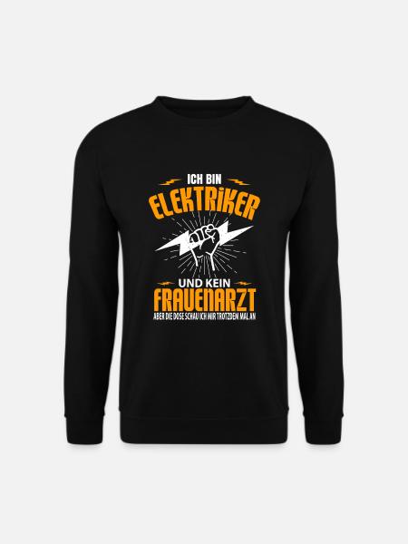 Elektriker elektroinstallateur elektrizität - Unisex Pullover - Schwarz