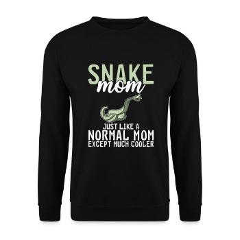 Snake Gift Snake Lover - Unisex Sweatshirt - black - Front - Alina (178cm) & Michal (187cm)