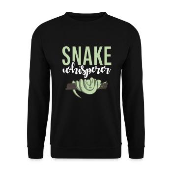 Schlange Geschenk Schlangenliebhaber - Unisex Pullover - Schwarz - Vorne - Alina (178cm) & Michal (187cm)