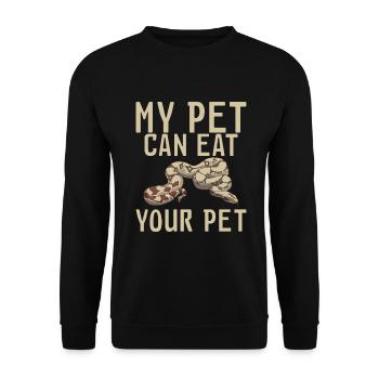 Snake Gift Snake Lover - Unisex Sweatshirt - black - Front - Alina (178cm) & Michal (187cm)