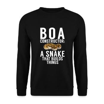 Snake Gift Snake Lover - Unisex Sweatshirt - black - Front - Alina (178cm) & Michal (187cm)