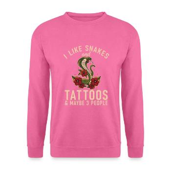 Schlange Geschenk Schlangenliebhaber - Unisex Pullover - Pink - Vorne