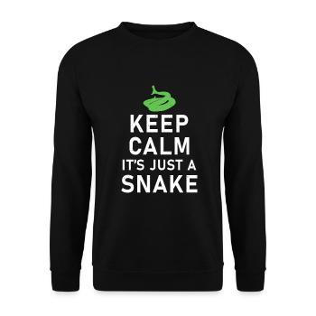 Schlange Geschenk Schlangenliebhaber - Unisex Pullover - Schwarz - Vorne - Alina (178cm) & Michal (187cm)