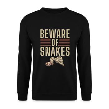 Snake Gift Snake Lover - Unisex Sweatshirt - black - Front - Alina (178cm) & Michal (187cm)