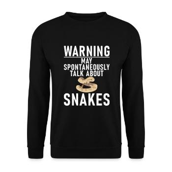 Snake Gift Snake Lover - Unisex Sweatshirt - black - Front - Alina (178cm) & Michal (187cm)
