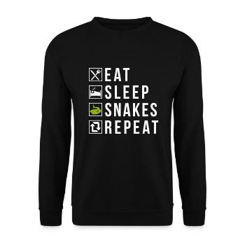 Snake Gift Snake Lover - Unisex Sweatshirt - black - Front - Alina (178cm) & Michal (187cm)