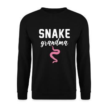Snake Gift Snake Lover - Unisex Sweatshirt - black - Front - Alina (178cm) & Michal (187cm)