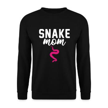 Schlange Geschenk Schlangenliebhaber - Unisex Pullover - Schwarz - Vorne - Alina (178cm) & Michal (187cm)