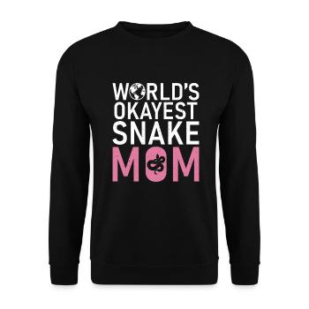Schlange Geschenk Schlangenliebhaber - Unisex Pullover - Schwarz - Vorne - Alina (178cm) & Michal (187cm)