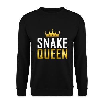 Snake Gift Snake Lover - Unisex Sweatshirt - black - Front - Alina (178cm) & Michal (187cm)