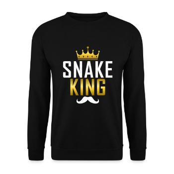 Snake Gift Snake Lover - Unisex Sweatshirt - black - Front - Alina (178cm) & Michal (187cm)