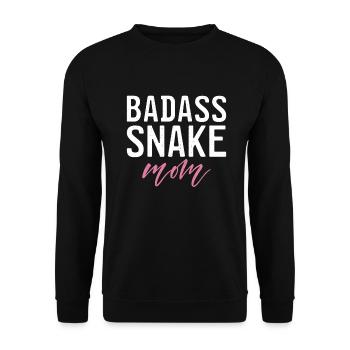 Snake Gift Snake Lover - Unisex Sweatshirt - black - Front - Alina (178cm) & Michal (187cm)