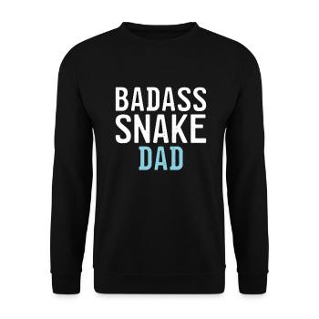 Snake Gift Snake Lover - Unisex Sweatshirt - black - Front - Alina (178cm) & Michal (187cm)