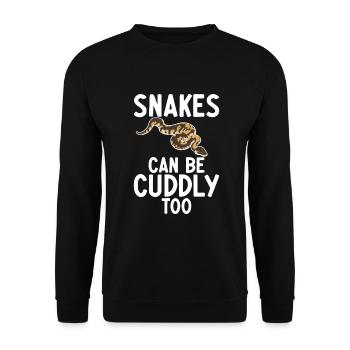 Snake Gift Snake Lover - Unisex Sweatshirt - black - Front - Alina (178cm) & Michal (187cm)
