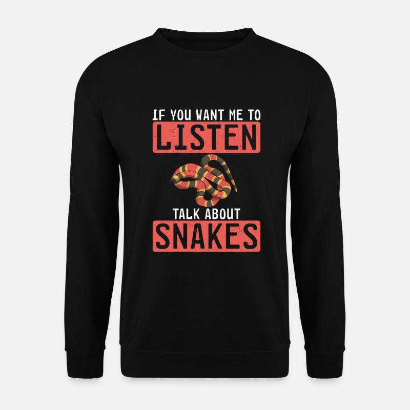 Snake Gift Snake Lover - Sweat-shirt Unisexe - noir