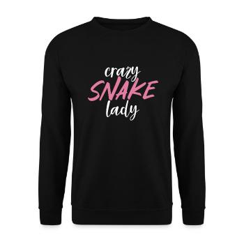 Snake Gift Snake Lover - Unisex Sweatshirt - black - Front - Alina (178cm) & Michal (187cm)
