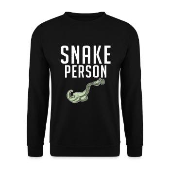 Snake Gift Snake Lover - Unisex Sweatshirt - black - Front - Alina (178cm) & Michal (187cm)