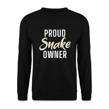 Snake Gift Snake Lover - Unisex Sweatshirt - black - Front - Alina (178cm) & Michal (187cm)