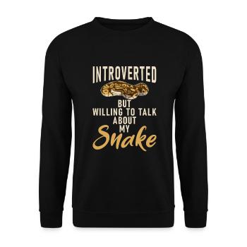 Snake Gift Snake Lover - Unisex Sweatshirt - black - Front - Alina (178cm) & Michal (187cm)