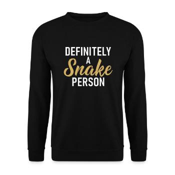 Snake Gift Snake Lover - Unisex Sweatshirt - black - Front - Alina (178cm) & Michal (187cm)
