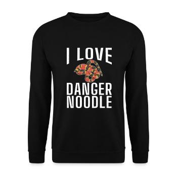 Snake Gift Snake Lover - Unisex Sweatshirt - black - Front - Alina (178cm) & Michal (187cm)
