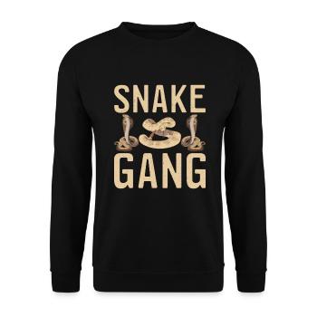Snake Gift Snake Lover - Unisex Sweatshirt - black - Front - Alina (178cm) & Michal (187cm)