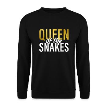 Schlange Geschenk Schlangenliebhaber - Unisex Pullover - Schwarz - Vorne - Alina (178cm) & Michal (187cm)