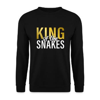 Schlange Geschenk Schlangenliebhaber - Unisex Pullover - Schwarz - Vorne - Alina (178cm) & Michal (187cm)