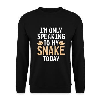 Schlange Geschenk Schlangenliebhaber - Unisex Pullover - Schwarz - Vorne - Alina (178cm) & Michal (187cm)