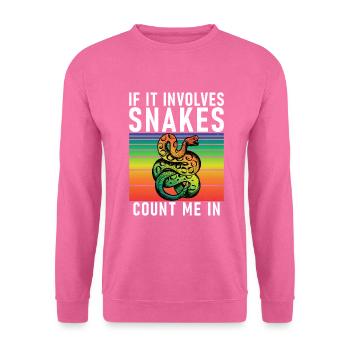 Schlange Geschenk Schlangenliebhaber - Unisex Pullover - Pink - Vorne
