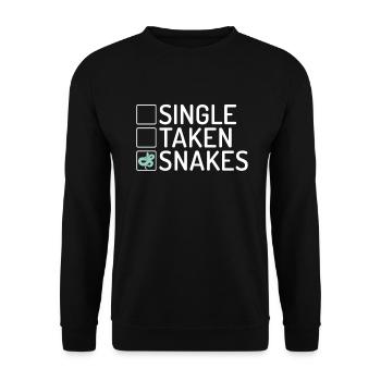 Snake Gift Snake Lover - Unisex Sweatshirt - black - Front - Alina (178cm) & Michal (187cm)