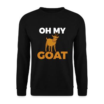 Goat Gift Goat Lover Gift - Unisex Sweatshirt - black - Front - Alina (178cm) & Michal (187cm)