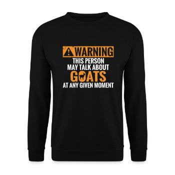 Ziegengeschenk Ziegenliebhaber Geschenk - Unisex Pullover - Schwarz - Vorne - Alina (178cm) & Michal (187cm)