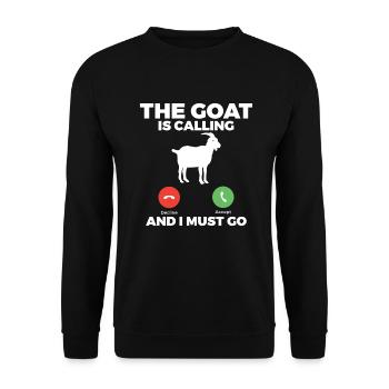 Goat Gift Goat Lover Gift - Unisex Sweatshirt - black - Front - Alina (178cm) & Michal (187cm)