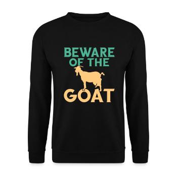Goat Gift Goat Lover Gift - Unisex Sweatshirt - black - Front - Alina (178cm) & Michal (187cm)