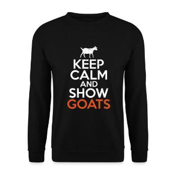 Goat Gift Goat Lover Gift - Unisex Sweatshirt - black - Front - Alina (178cm) & Michal (187cm)