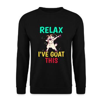 Goat Gift Goat Lover Gift - Unisex Sweatshirt - black - Front - Alina (178cm) & Michal (187cm)