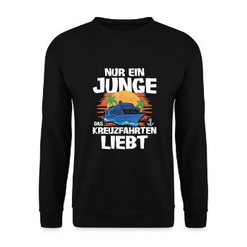 Kreuzfahrt - Unisex Pullover - Schwarz - Vorne - Alina (178cm) & Michal (187cm)