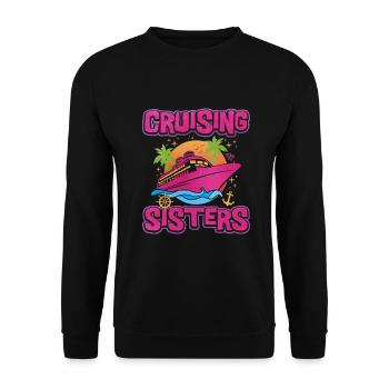 Kreuzfahrt - Unisex Pullover - Schwarz - Vorne - Alina (178cm) & Michal (187cm)